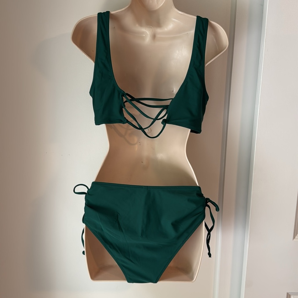 Beachsissi Women's Green Bikini Set size M - Picture 6 of 8
